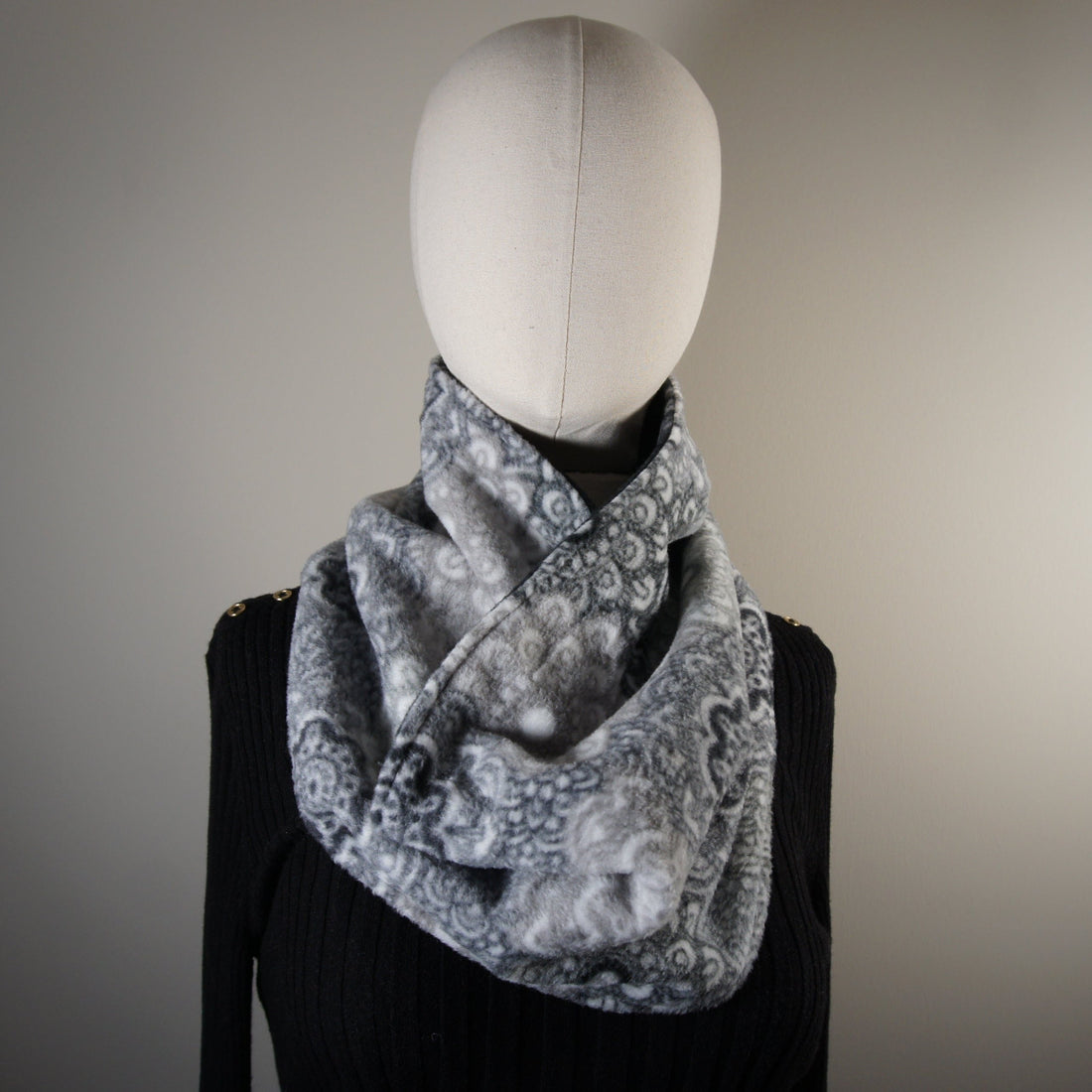 Accessories-Scarves-Cowl-Gray-Floral-and-Black-Plaid