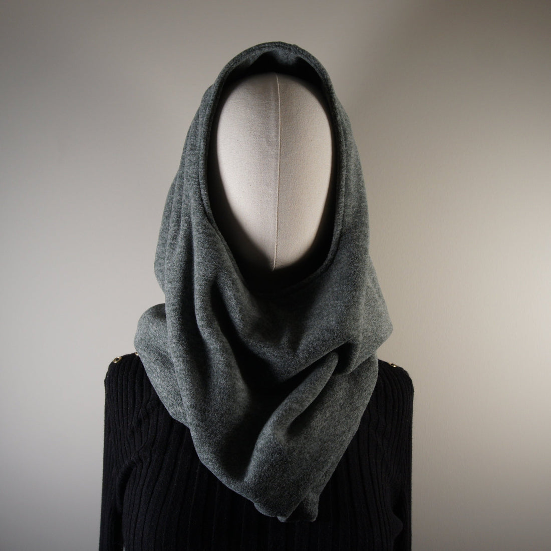 Accessories-Scarves-Hooded-Cowl-Dark-Heather-Gray