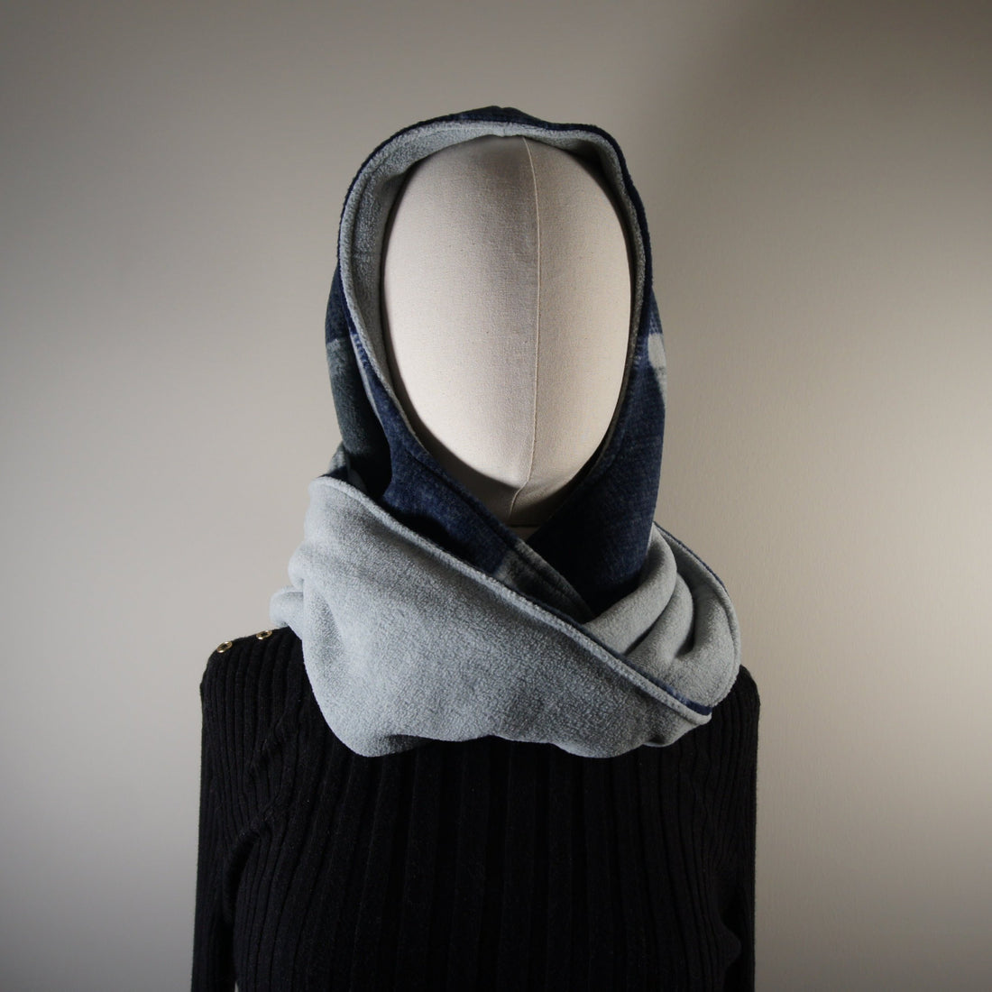 Accessories-Scarves-Hooded-Wrap-Scarf-Blue-Plaid-and-Heather-Gray-4 