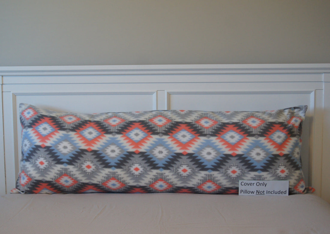 Back - Pillows - Body Pillow Cover - Accent - Aztec 