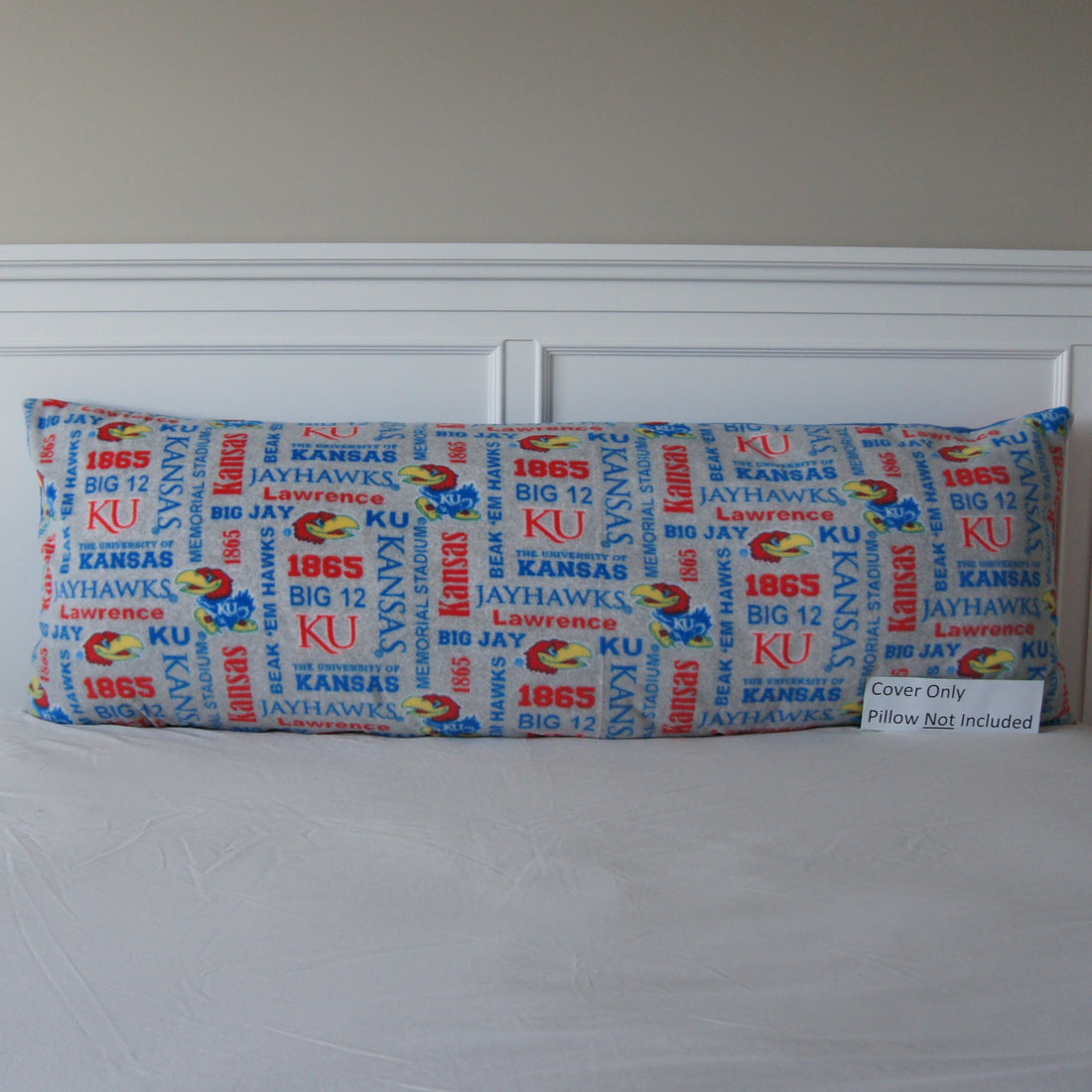 Front-Pillows-Body-Pillow-Cover-College-NCAA-University-of-Kansas-KU-Jayhawks