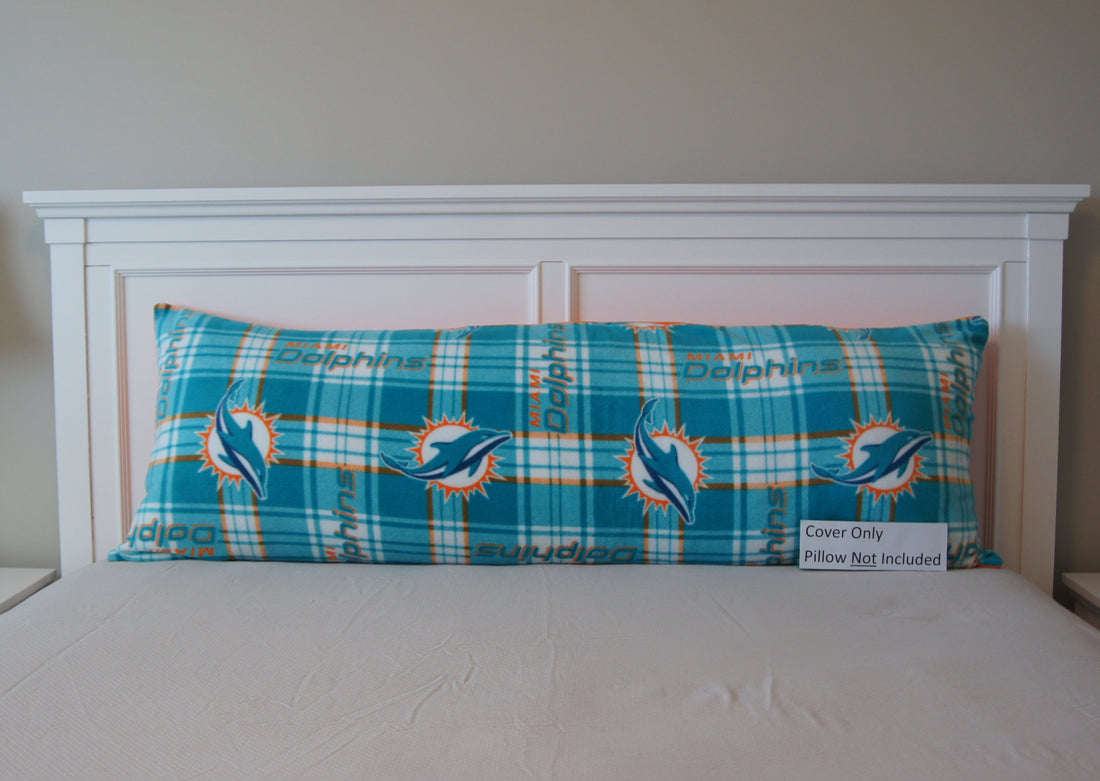 Front - Pillows - Body Pillow Cover - Brand Loyalty - NFL - Miami - Dolphins