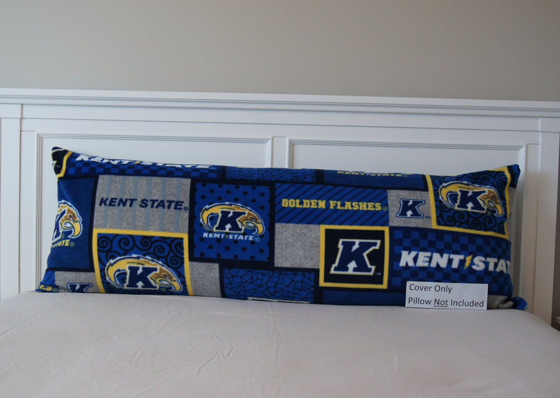 Front - Pillows - Body Pillow Cover - College - NCAA - Kent State University-KSU - Golden Flashes - Gray