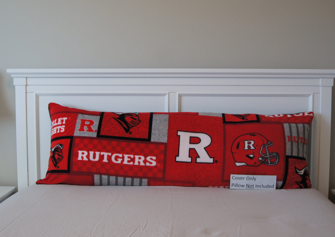 Front - Pillows - Body Pillow Cover - College - NCAA - Rutgers University-RU - Scarlet Knights