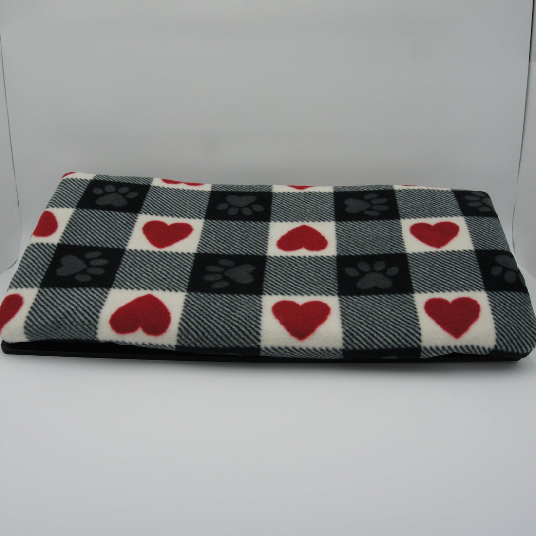 Pets - Cat Window Perch Replacement Cover - Red Hearts, Checks, and Paws