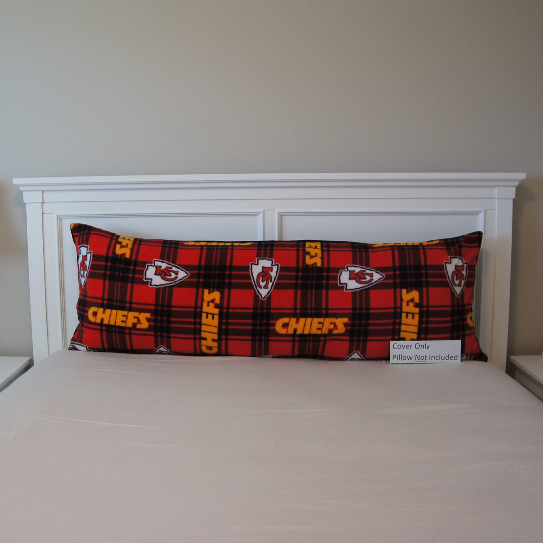 Pillows - Body Pillow Cover - Brand Loyalty - NFL - Kansas City Chiefs - Plaid