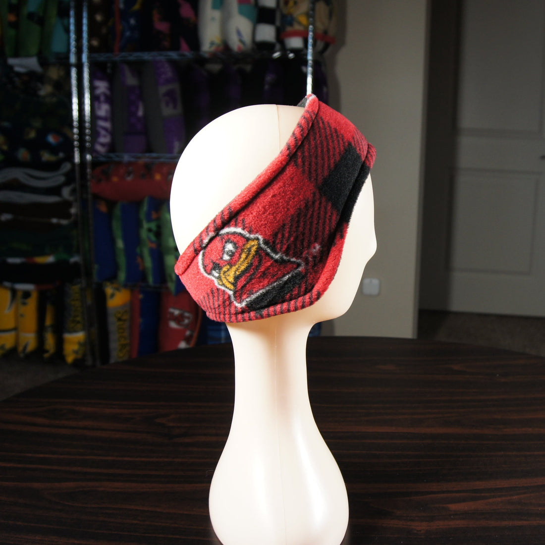 Accessories - Ear Warmer - College - NCAA - Virginia Tech-VT - Hokies - Buffalo Plaid