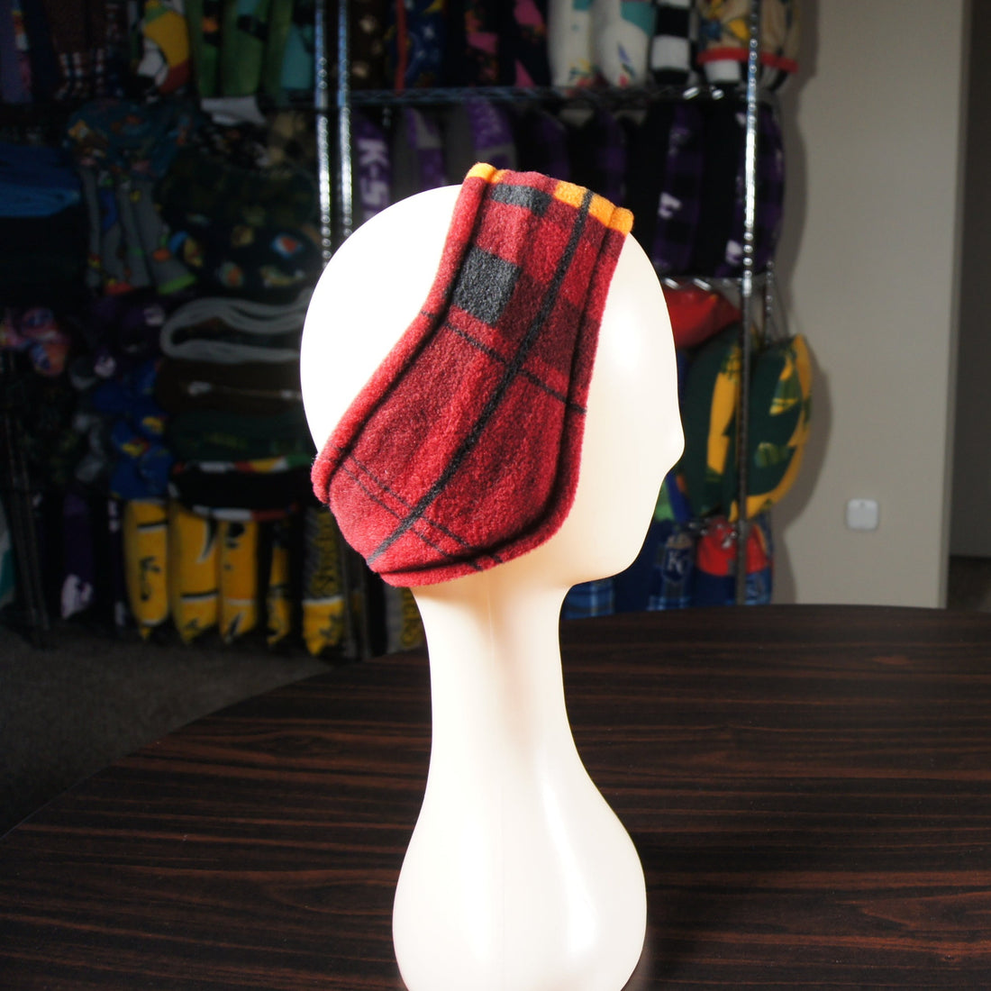 Accessories - Ear Warmer - College - NCAA - Virginia Tech-VT - Hokies - Plaid