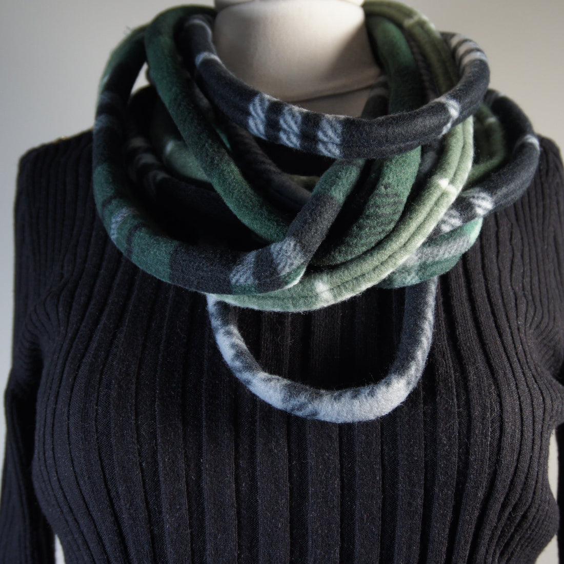 Accessories - Scarves - Collarette - Plaid - Green