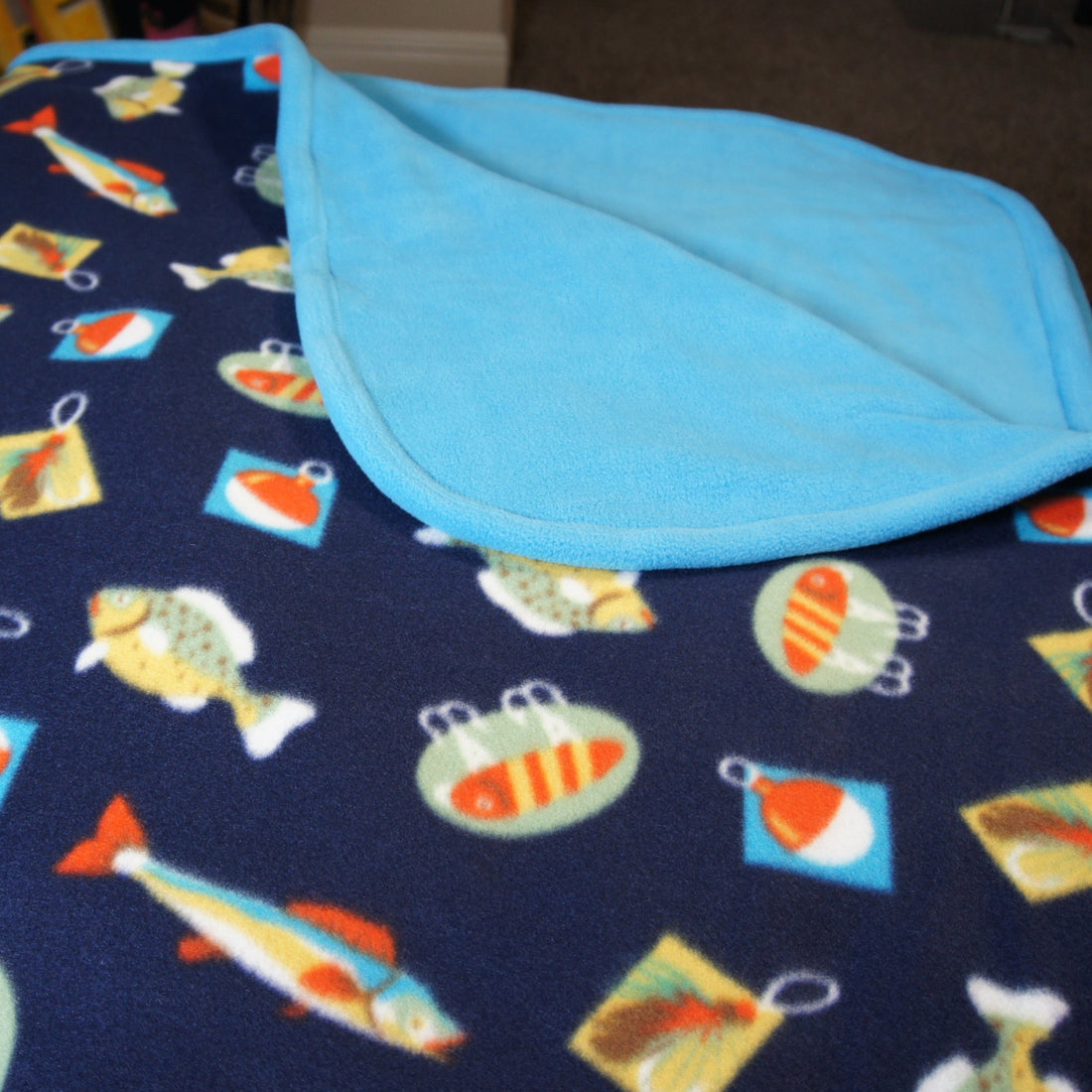 Throws - RV Camper - Bed Topper - Queen Short - Gone Fishing