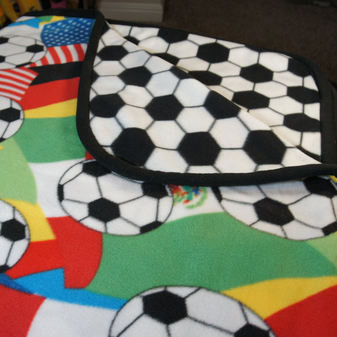 Throws - Bed Topper - Full/Queen - Accent - Soccer Fans Delight