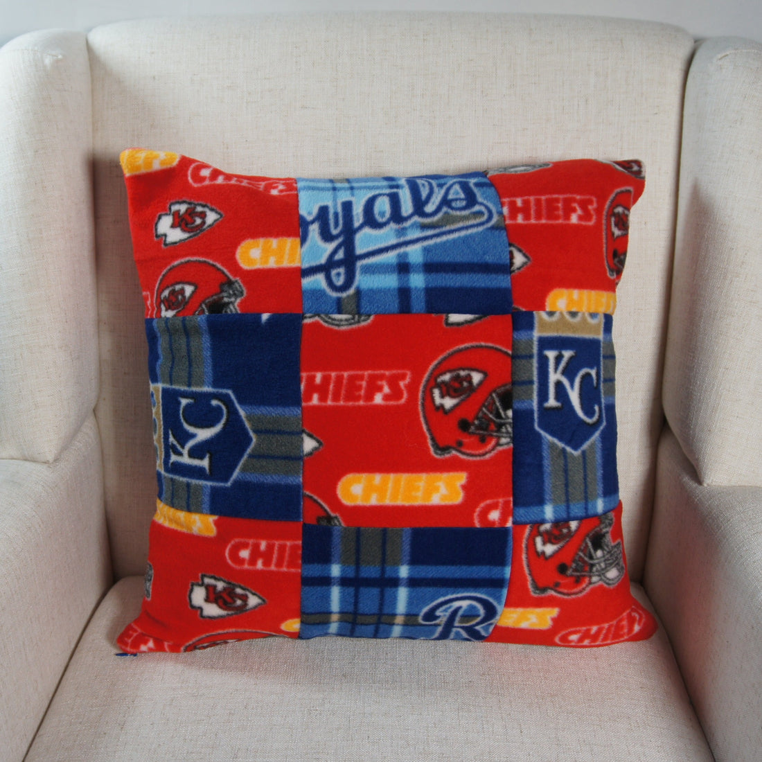 Pillows - Brand Loyalty - NFL/MLB - Kansas City Chiefs and Royals - 18 inch