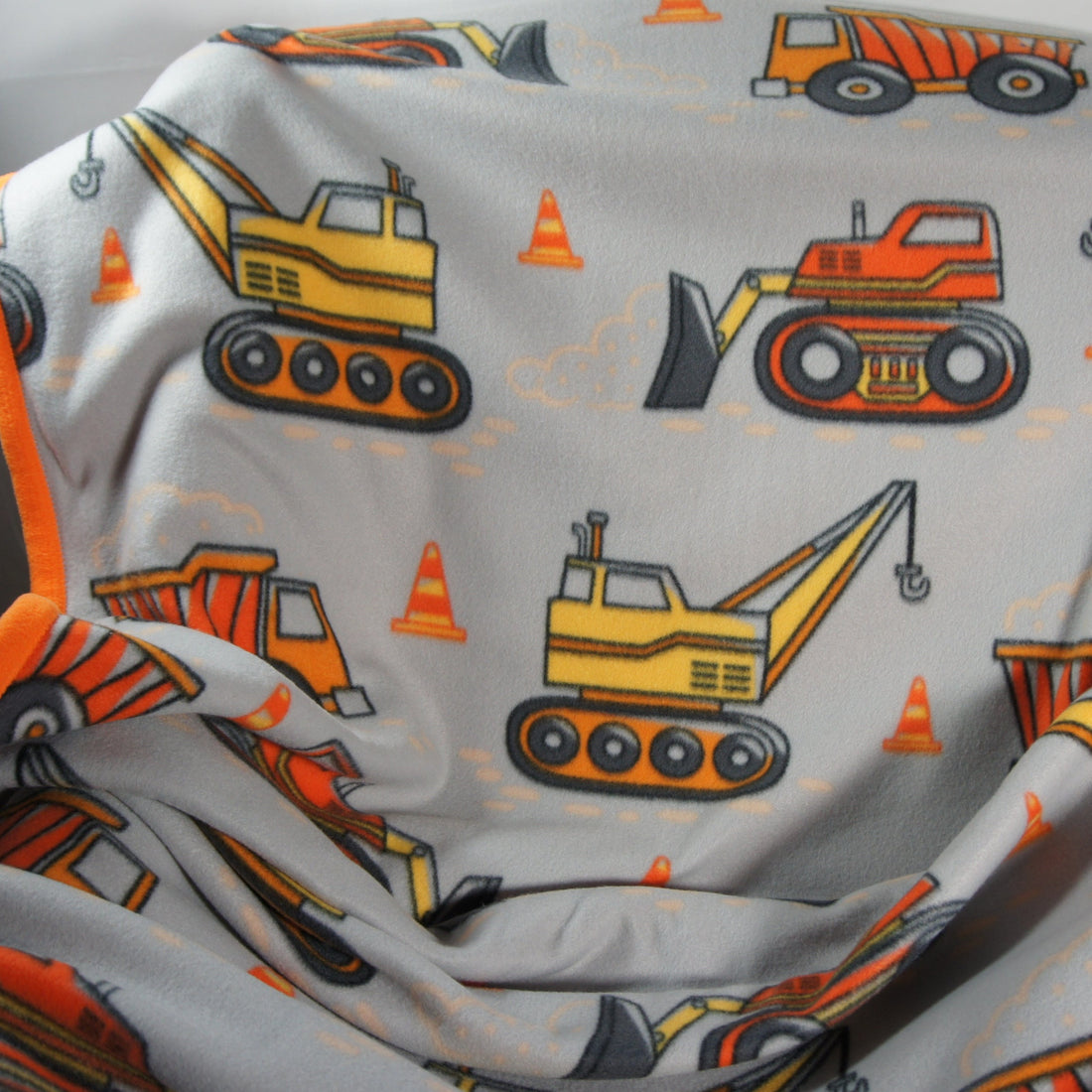 Throws - Bed Topper - Twin - Accent - Construction Vehicles